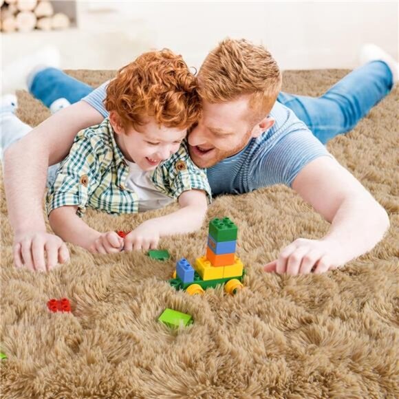 Fluffy Area Rugs, Super Soft Shaggy Rug Fuzzy Long Fur Carpets for Bedroom - Picture 3 of 8